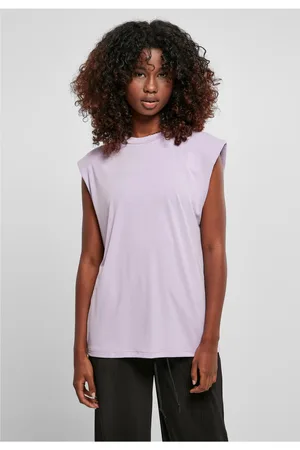 Urban classics Dámské modální vycpané rameno tank lila
