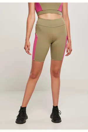 Urban classics Dámské šortky Color Block Cycle khaki/světlefialová