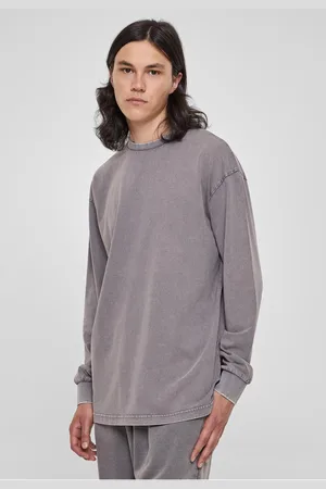 Urban classics Asfalt Heavy Boxy Acid Wash s dlouhým rukávem