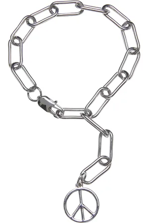 Urban classics Y Chain Peace náramek - stříbrné barvy