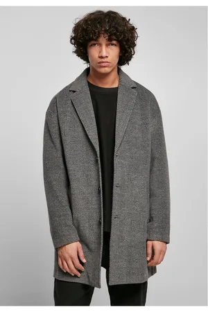 Urban classics Klasický kabát - tmavě šedý