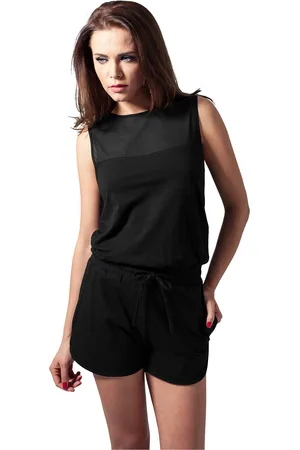 Urban classics Dámský overal Tech Mesh Hot Jumpsuit černý