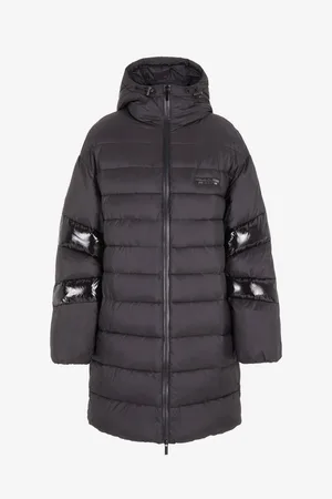 Emporio Armani Černý dámský kabát Exchange - Dámské