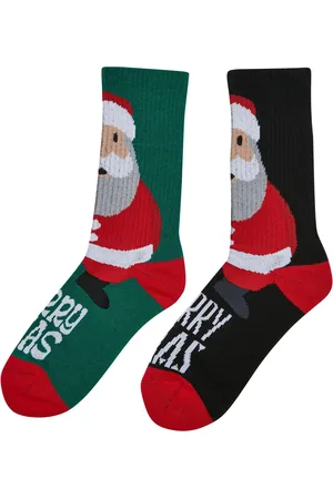 Urban classics Vánoční ponožky Santa - 2-balení vícebarevné