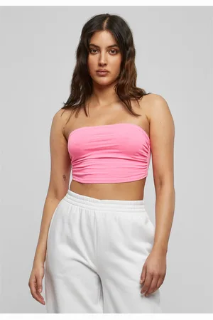 Urban classics Dámská Neon Bandeau Top neonrůžová