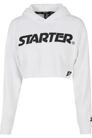 STARTER BLACK LABEL Ladies Starter Cropped Hoody bílá