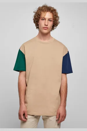 Urban classics Organické oversized tričko Colorblock unionbéžová