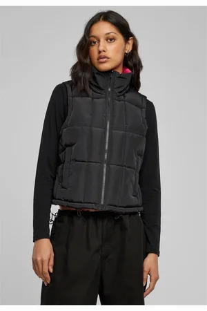 Urban classics Dámská oboustranná zkrácená vesta /fuchsie