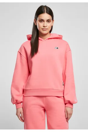 STARTER BLACK LABEL Dámský růžový grapefruit s kapucí Starter Essential Oversized