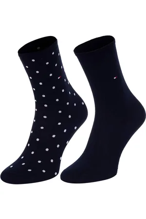Tommy Hilfiger Sada dámských ponožek v tmavě modré barvě Sock Dot 2 - Dámské