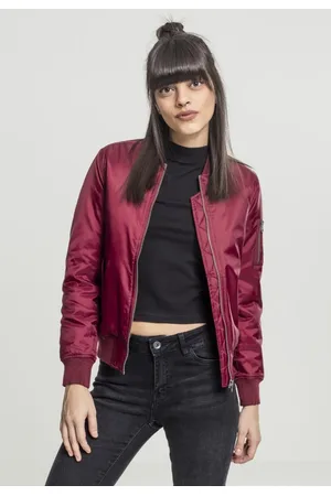 Urban classics Dámská bunda Basic Bomber Jacket vínová