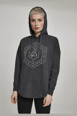 Merchcode Dámské dřevěné uhlí Linkin Park OML Oversize Hoody