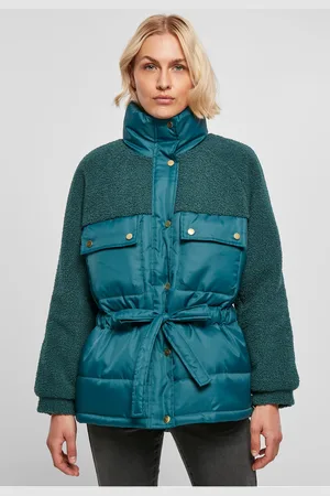 Urban classics Dámský jaspis Sherpa Mix Puffer Jacket