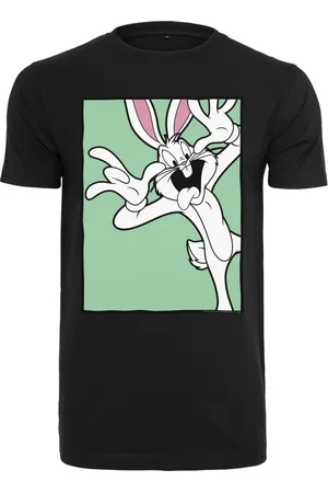 Merchcode Černé tričko Looney Tunes Bugs Bunny Funny Face
