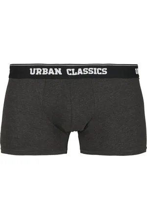 Urban classics Pánské boxerky Double Pack černá/uhlová