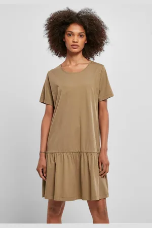 Urban classics Dámské šaty Valance khaki