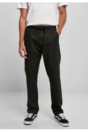 Urban classics Rovné nohy Chino s páskem černé