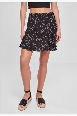 Urban classics Dámská viskóza Mini Skort blackflower