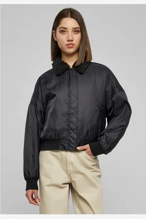 Urban classics Dámská bunda Pilot Bomber Jacket černo/černá