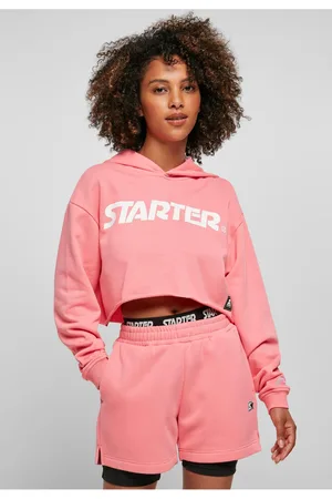 STARTER BLACK LABEL Ladies Starter Cropped Hoody pinkgrapefruit