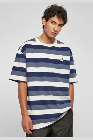 STARTER BLACK LABEL Starter Sun Stripes Oversize tričko tmavě /vintagemodrá/bleděbílá