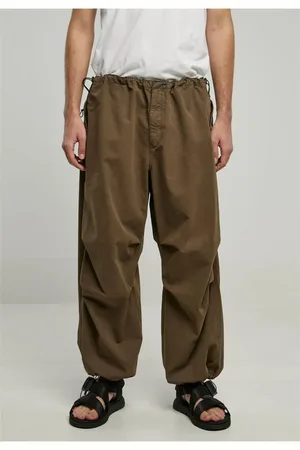 Urban classics Široké Cargo Pants olivové