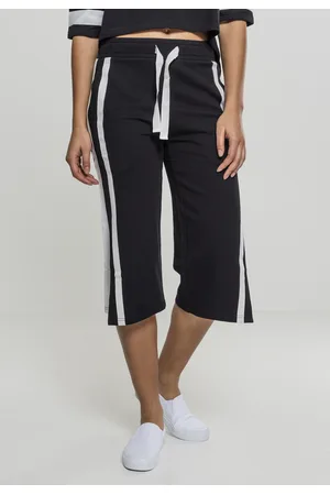 Urban classics Dámské páskové Terry Culotte černo/bílé