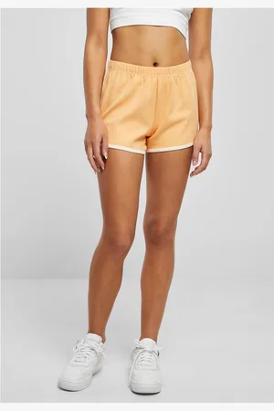 Urban classics Dámské organické Interlock Retro Hotpants paleoranžová/bílá písková