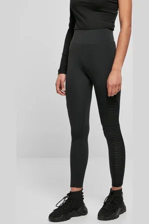 Urban classics Dámské legíny Highwaist Biker Tech Mesh černé