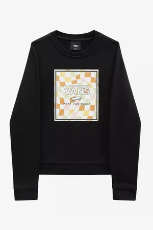 Vans Černá holčičí mikina Wavy Check Box Logo - Holky