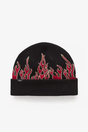 Vans Černá klučičí čepice UP IN FLAMES BEANIE - Kluci