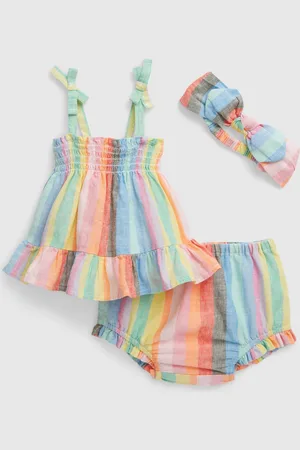 GAP Baby pruhovaný outfit - Holky