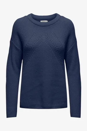 ONLY Tmavě modrý dámský basic svetr Bella - Dámské