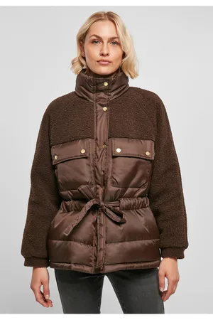 Urban classics Dámská bunda Sherpa Mix Puffer Jacket