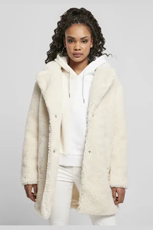 Urban classics Dámský oversized Sherpa Coat whitesand