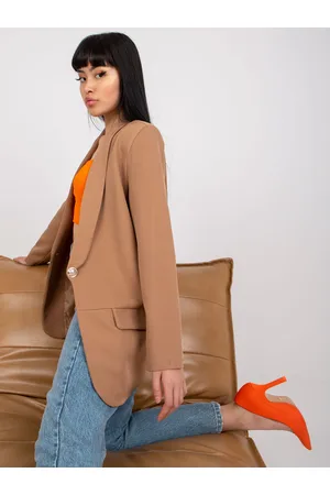 Italy Moda Tmavě béžový dámský blazer z obleku Guerrero