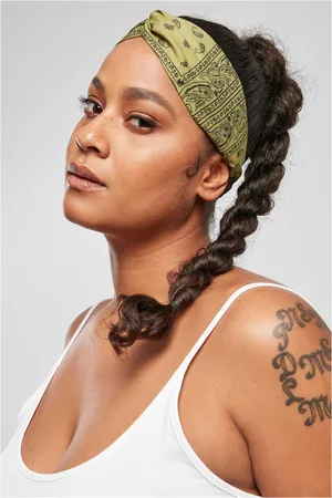Urban classics Bandana Print Čelenka 2-balení lila/oliva