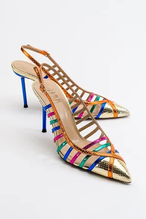LuviShoes Gesto Gold Multi Women