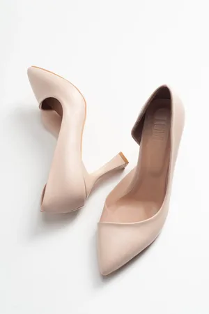 LuviShoes 653 Skin Skin Heels Women