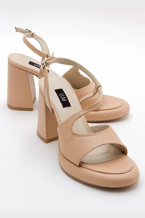 LuviShoes JUGA Dámské béžové kožené lodičky