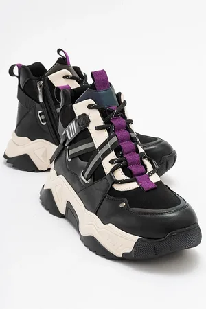 LuviShoes CLARA Black Purple Women
