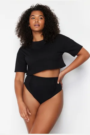 Trendyol Curve Black High Waist Briefs