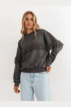 Cocomore Anthracite sweatshirt with tassels