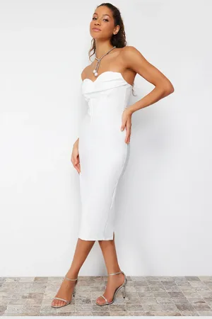 Trendyol Bridal White Formal Wear Evening Dress