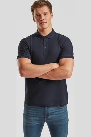 Fruit Of The Loom Granátové pánské polo tričko Tailored Fit