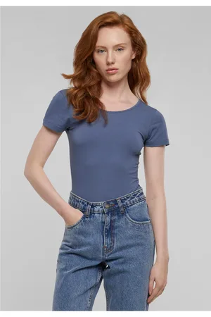 Urban classics Dámské body Organic Stretch Jersey - modré