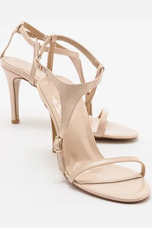 LuviShoes MOLDE Beige Patent Leather Women