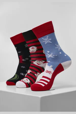 Urban classics Vánoční ponožky Santa Ho - 3-Pack multicolor