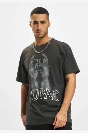 Mister Tee Tupac Up Oversize Tee dřevěné uhlí