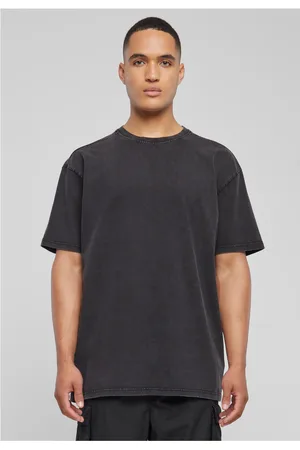 Merchcode Love Yourself First Acid Washed Heavy Oversize Tee černé